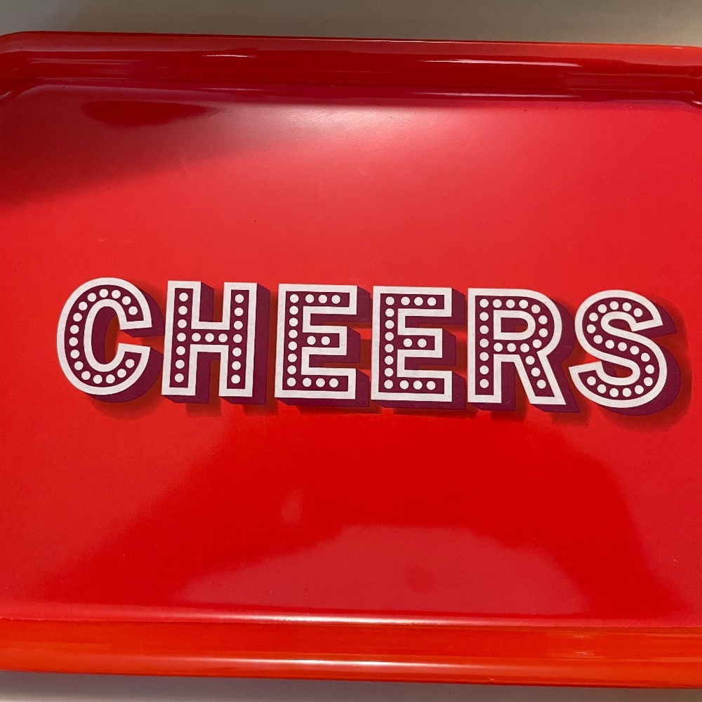Ashland Cheers red plastic serving tray  11 x 7.8